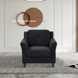 Fashionable living room sofa single seat, black fabric W1927113271