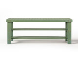 35.43"*11.02"*17.72" 3-Tier Bamboo Shoe Rack Forest Green 67755219