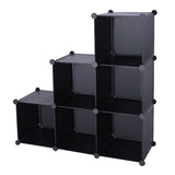 ZNTS Cube Storage 6-Cube Closet Organizer Storage Shelves Cubes Organizer DIY Closet Cabinet Black 23704332