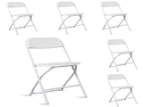 6pcs Injection Molding Classic Garden Plastic Folding Chair White 79236463