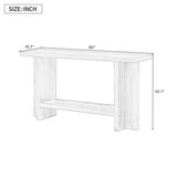 U_STYLE Vintage-Inspired and Ash Wood Veneer ConsoleTable with T-Leg Design,Suitable for N711P241289O