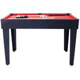 ZNTS 5-in-1 Multi-Game Table - Billiards, Push Hockey, Foosball, Ping Pong, and Basketball black/red 77723643