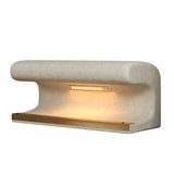 Entryway Bench Leather Upholstered Ottoman with LED sensor light for living room ,bedroom,end of bed W1170P262050