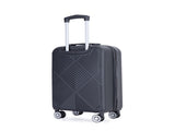 4-piece ABS lightweight suitcase, 14 inch makeup box, aircraft wheels BLACK W284P149254