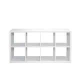 ZNTS 8-Cube Organizer Storage with Opened Back Shelves,2 X 4 Cube Bookcase Book Shleves for Home, Office 02606646