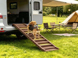 Brown Portable Dog Ramp Foldable Stairs for Medium Small Dogs to Get on Car Truck SUV 87858351