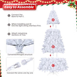 FCH 8ft White 670 Lights Warm Color 8 Modes 2008 Branch Christmas Tree White 76981594