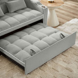 ZNTS 1 versatile foldable sofa bed in 3 lengths, modern sofa sofa sofa velvet pull-out bed, adjustable W2151127338