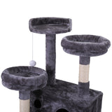 ZNTS Cat Tree Cat Tower with Scratching Ball, Plush Cushion, Ladder and Condos for Indoor Cats, Gray W2181P147631