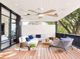 52 Inch Modern Led Ceiling Fan With 3 Color Dimmable 5 ABS Blades Remote Control Reversible DC Motor W934P187538