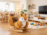 Squirrel Rocking Horse for Toddlers 13 Years, Baby Rocker with Sounds, Seat Belt and Rocking 50326376