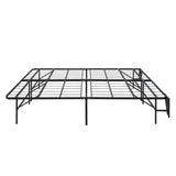 Black Metal Platform Foldable Bed Frame Full Size, Toolless High Profile Design B011P197726
