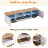 Modern TV stand for TVs up to 80'' , Media Console with Multi-Functional Storage, Entertainment WF313575AAK