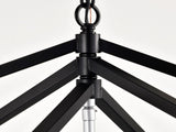 4-Light Farmhouse Kitchen Chandeliers, Matte Black and Sliver Vintage Rustic Cage Light Fixture W1592P209924