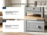 () Modern 3-Drawer Nightstand Spray-painted MDF 15.7*15.7*23.62in Grey 92566286