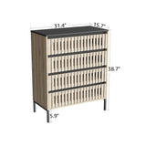 4 Drawer Storage Cabinet,Freestanding Cabinet,Bedroom Clothing Storage,Large Capacity,Modern W2673P208644