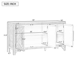 U_Style Designed Storage Cabinet Sideboard with MDFPine veneer , Adjustable Shelves, Suitable for WF531505AAE