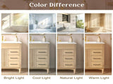 30-Inch Bathroom Vanity with Ceramic Sink, Soft-Close Doors and Drawers, Modern Traditional N729P512871N