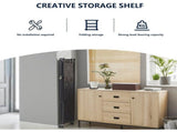 4-Tier Foldable Metal Storage Shelves with Wheels, Heavy Duty Folding Organizer, Metal Storage 98377890