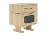 MDF CREATIVE ROTATABLE ROBOT STORAGE SIDE TABLE, NATURAL COLOR N770P281241N