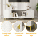 70 Inch TV Stand, Heavy Duty Wood Media Entertainment Center Console with Cabinet Storage & Open T3609P332396