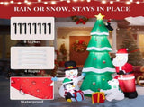 7.4 ft Christmas Inflatable Tree with Santa, Snowman, Penguin, Gifts and 9 Built-in LEDs, Multicolor 74541212