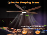 5 blade solid wood 52 inch ceiling fan light W2878P254298