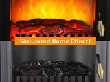 1500W Freestanding Three-door Glass 3D Flame Fireplace with Remote Control/Quartz tube heating/Fake 41952731