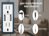 LED Bathroom Wall Medicine Cabinet Mirror 32"24" Lighted Mirror with Storage Recessed or Surface 2 T3177P296182