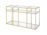 Uchenna Clear Glass & Gold Finish Sofa Table B2726P446703