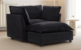Modern Armchair Sofa 47" Cozy Upholstered Sofa Chair with Movable Ottoman, Wide Seat, Curved N719P292695B