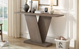Mirod Console Table with Natural Wood Veneer,V-Base Design for Classic Versatility ,Perfect for N760P237962N