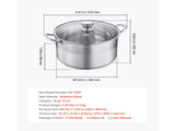 12-Quart Stainless Steel Stock Pot with Glass Lid, Compatible with Gas, Induction, and Electric 45563505