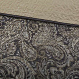 5 Piece Jacquard Bedspread Set with Throw Pillows Black King B03597642