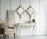 30" x 23.5" Artistic White Diamond Scrollwork Mirror, Home Accent Mirror for Living Room, Entryway, W2078124361
