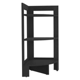 Riga Corner 3-Tier Shelf Side Table 31.7" High , Sofa Table, End Table with Tray B070P234357