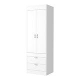 White 2-Drawer Armoire B062P202117