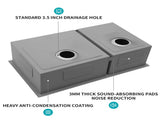 16 Gauge Stainless Steel 32x18 inch Undermount Double Bowl Kitchen with 9 Inch Deep W1243P330789