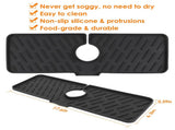 2 pack Silicone Faucet Splash Mat, Food Grade Sink Drip Catcher Pad, Fits Faucet Tube up to 2.48 in, 59340132