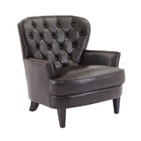 Mirod Vintage-Inspired Upholstered Lounge Chair with Nailhead Trim ,Solid Wood Legs for Stability N760P253374B