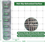 Farm Fence 3ft x 164ft 14Gauge Heavy Zinc Coating Cattle Fence,Galvanized Field Wire Fencing Deer W2286P270228