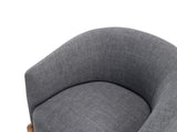 Style Comfort Accent Chair Gray Upholstery Durable Frame Solid Wood Legs Contemporary Living Room B011P304989