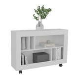 Joge 37,4" Wide Console Table Cart with Six Shelves, Casters, Entryway Table, Side Table, Living B070P286450