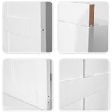 CRAZY ELF 32" x 80" Six Panel Real Primed Door Slab, DIY Panel Door, Modern Interior Barn Door, W93642076