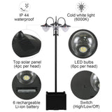 ZNTS 3-head Solar Lamp/Street Light /Outdoor Ready LED Lighting -AS （Prohibited by 04504598