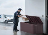 90gal Outdoor Garden Plastic Storage Deck Box Chest Tools Cushions Toys Lockable Seat 68838891