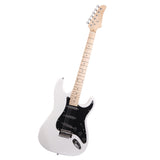 ZNTS ST Stylish Electric Guitar with Black Pickguard White 27265449