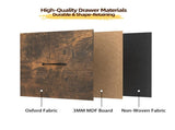 Wood Filing Cabinet with Casters, Weathered Wood Fluted, Iron Clad Wood, Melamine Faced, 3 Tall 59908062