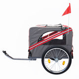 ZNTS Outdoor Heavy Duty Foldable Utility Pet Stroller Dog Carriers Bicycle Trailer W1364P214063