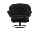 Accent chair TV Chair Living room Chair with Ottoman-BLACK W676P232282